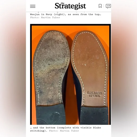 GH Bass Dark Brown Leather Loafers (Whitney Weejuns) 8.5 - Picture 12 of 12